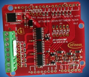 Infineon’s power switch eval board fits Arduino
