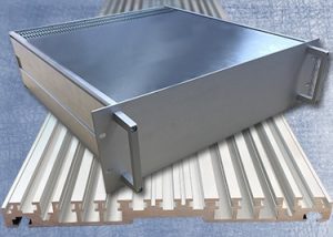 Extruded sides keep rack enclosure drilling to a minimum