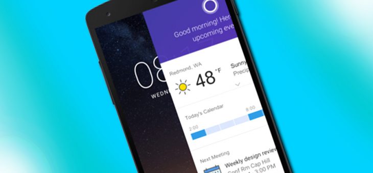 Microsoft's Cortana comes to the top of your Android lock screen