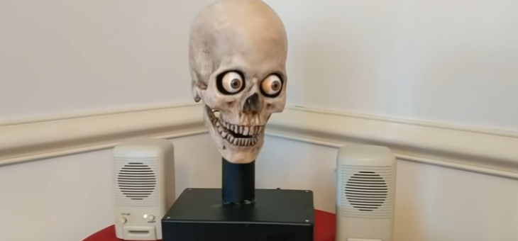 A man has used Amazon's Alexa to create a terrifying skeletal assistant