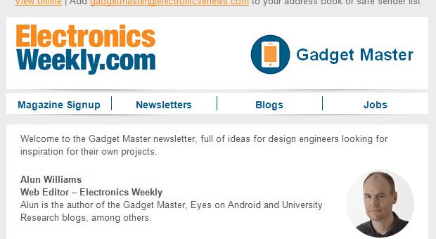 Sign up for the Gadget Master newsletter