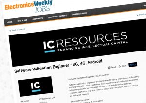 Android Jobs roundup… Software Validation Engineer, Test Engineer, Embedded C++