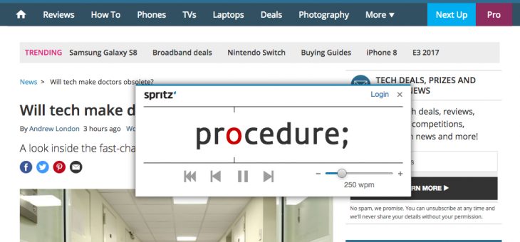 Download of the day – Spritzlet