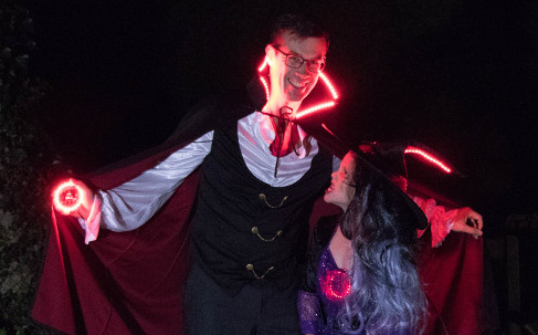 ZIP Halo LEDS light up wearable Halloween project