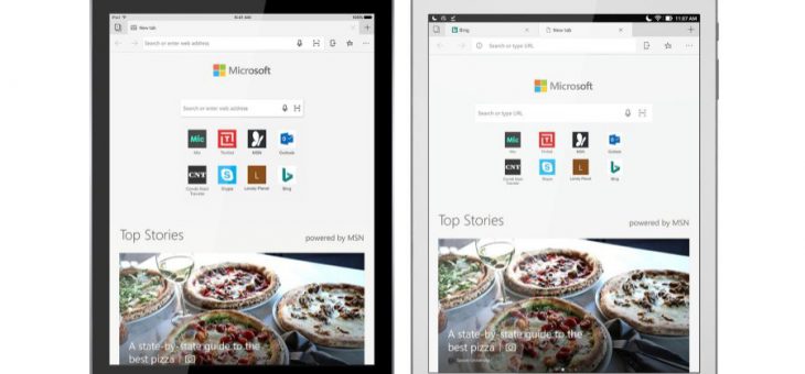 Microsoft Edge browser arrives on iOS and Android tablets