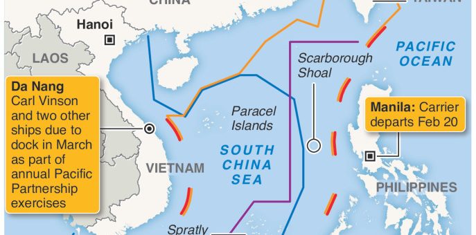 US aircraft carrier USS Carl Vinson to make historic Vietnam visit – an annotated infographic