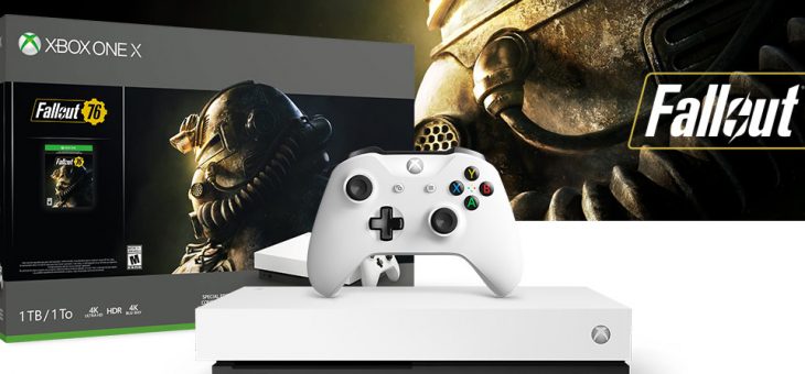 White Xbox One X bundle includes Fallout 76 and a 1TB hard drive
