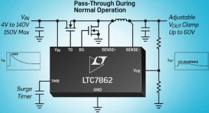 Surge stopper switches in over-load to reduce heat