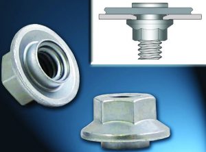 Nut spins for assembly, and can’t be lost