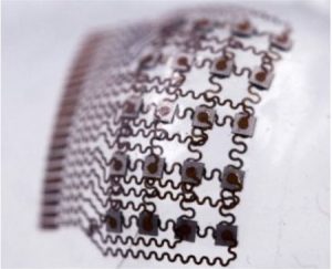 Stamp-sized stick-on ultrasound array scans 40mm into body – measures deep blood pressure