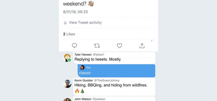 Twitter's latest tests cover online status and threaded replies
